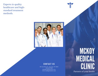 White and Blue Pharmaceutical Science Trifold Brochure - Templates by Canva