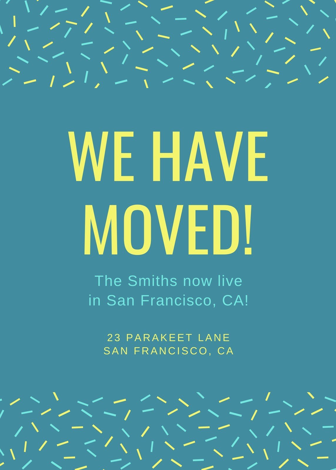 We Moved Personalized Moving Announcement Green 