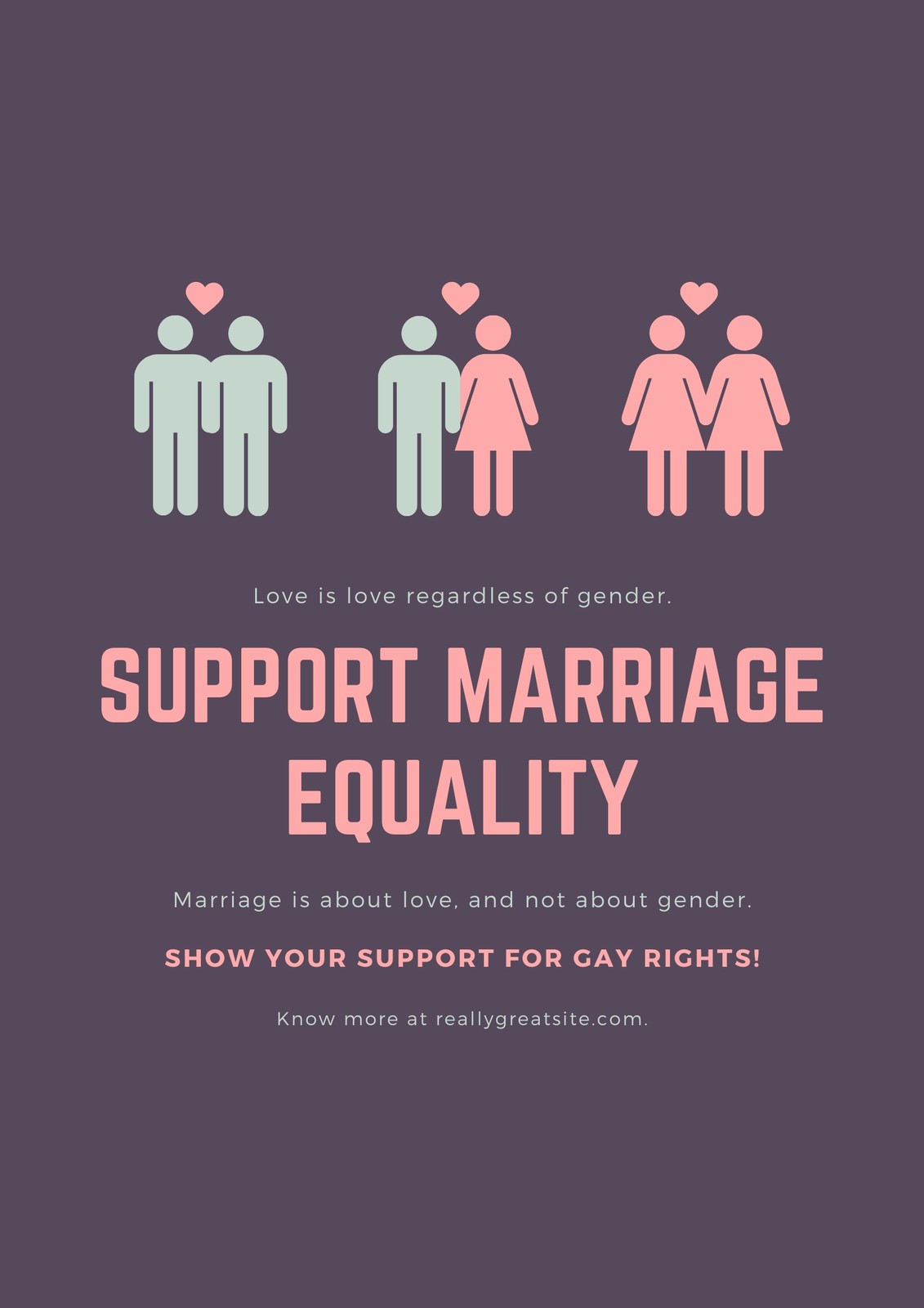 Canva Purple And Pink Icons Gay Rights Poster 0651bIDTBnY 