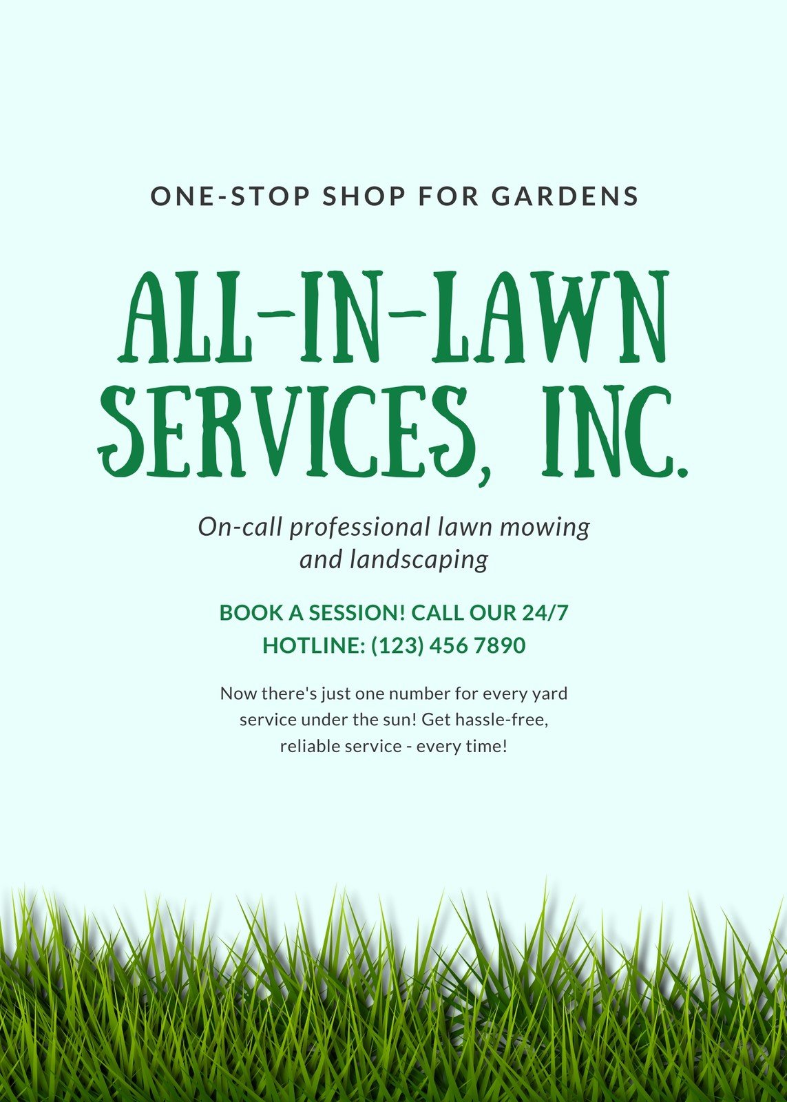 Free printable, customizable landscaping flyer templates  Canva Intended For Free Lawn Mowing Flyer Template
