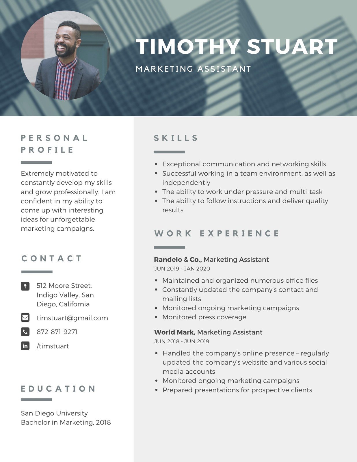 how to build a resume on canva