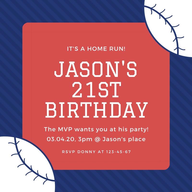 Free printable baseball party invitation templates Canva