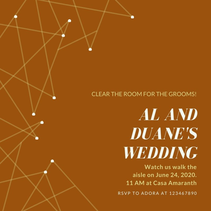 Free Custom Printable Same Sex Wedding Invitation Templates Canva