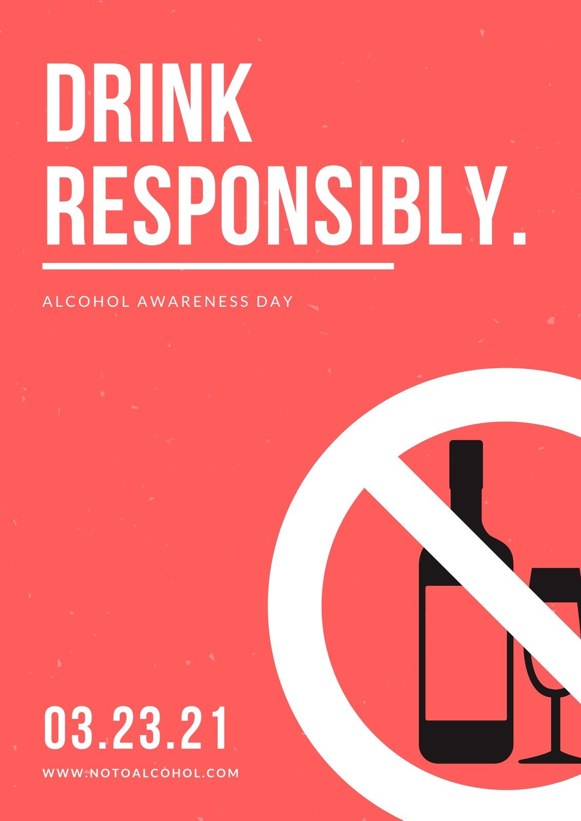 Free custom printable alcohol awareness poster templates Canva