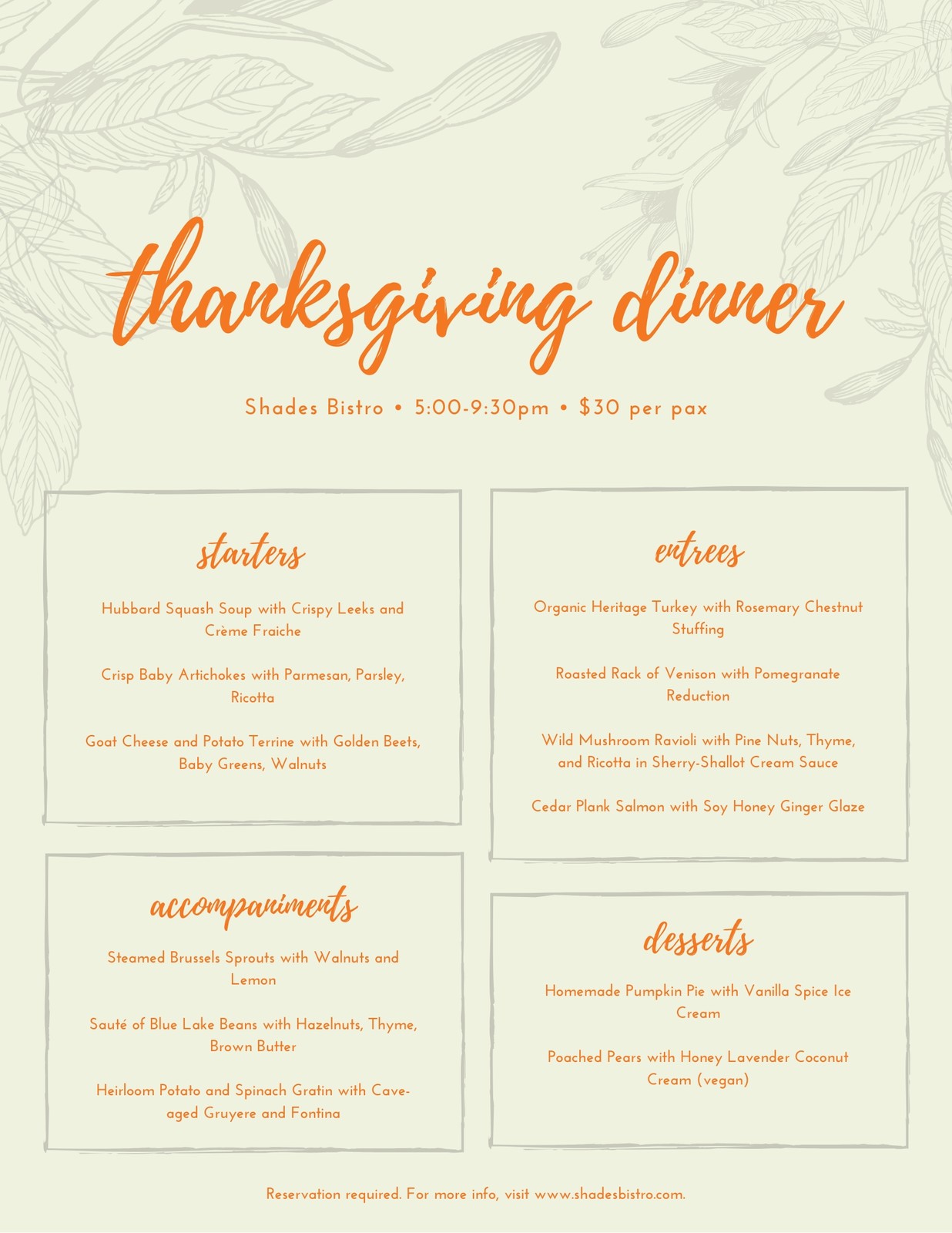 Free printable, customizable Thanksgiving menu templates  Canva For Menu Template Free Printable