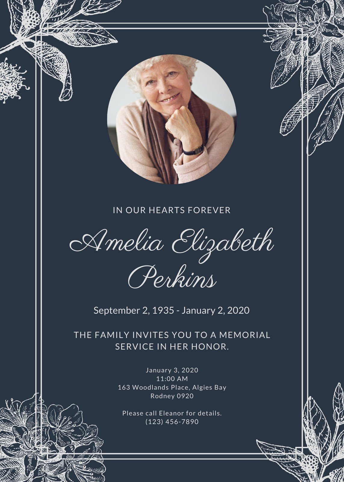 Free And Customizable Death Announcement Templates Canva