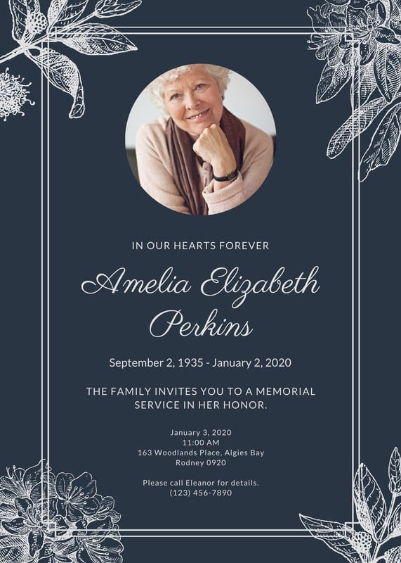 Free and customizable death announcement templates | Canva