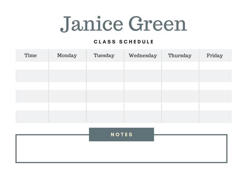 Semester Schedule Template from marketplace.canva.com