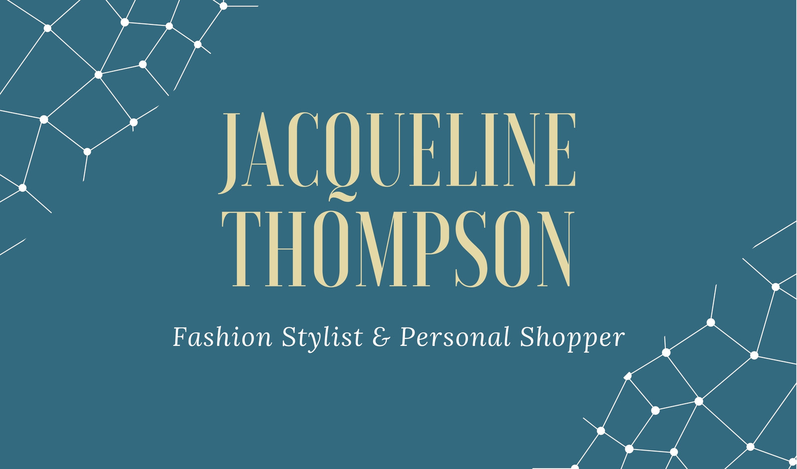 Custom Logo Typography Personal Shopper Business Card