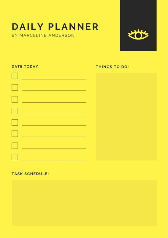 Daily Work Planner Template from marketplace.canva.com