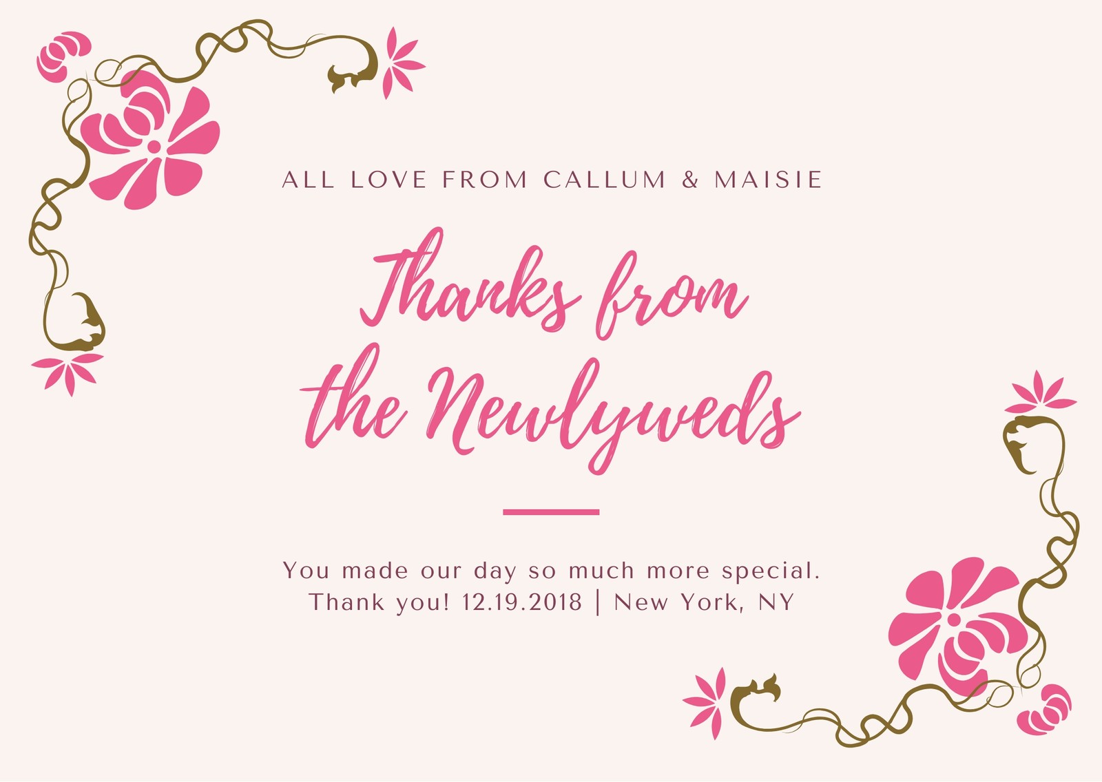 Customize 32 Wedding Thank You Cards Templates Online Canva