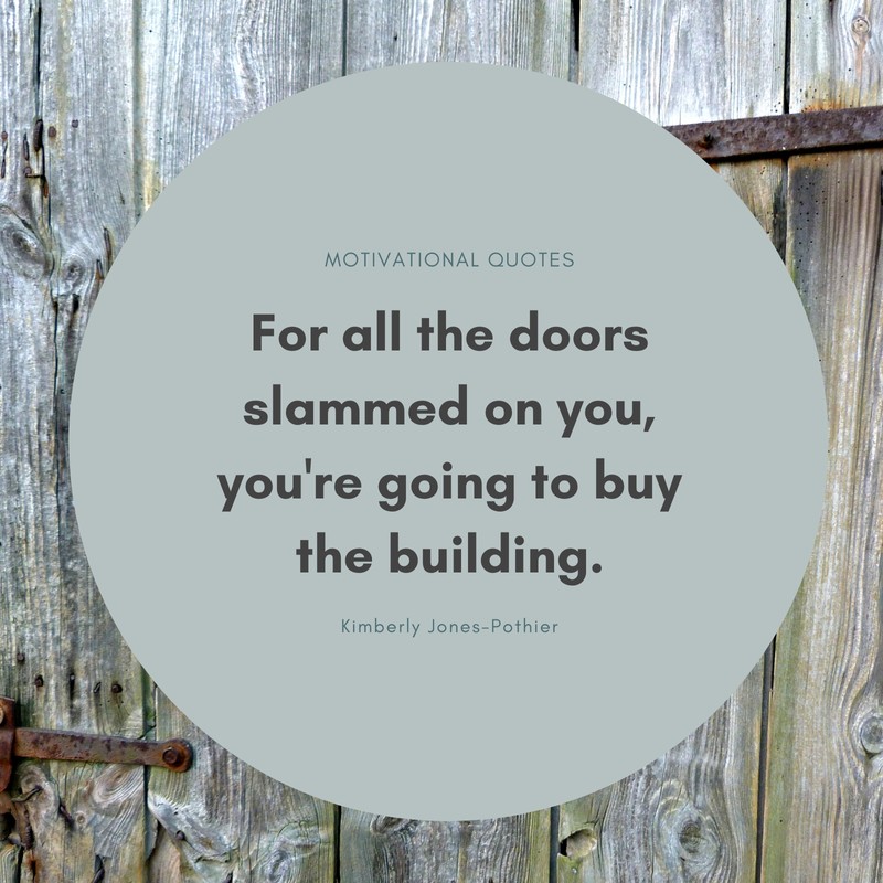 Wooden Door With Circle Background Motivational Quote