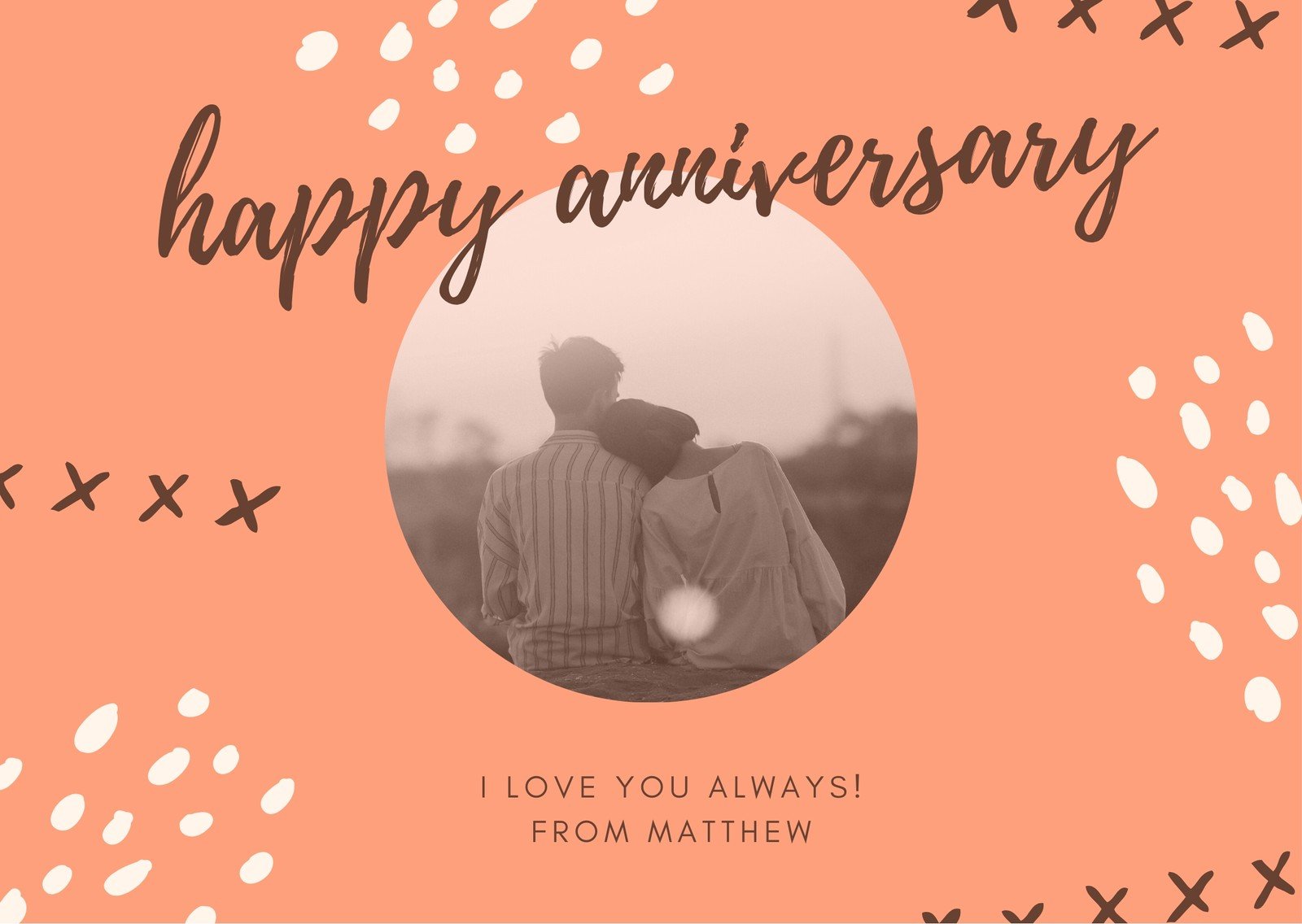 Free, printable, customizable anniversary card templates  Canva With Regard To Template For Anniversary Card