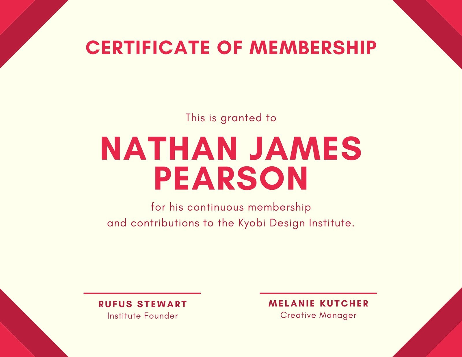 Membership Certificates Templates