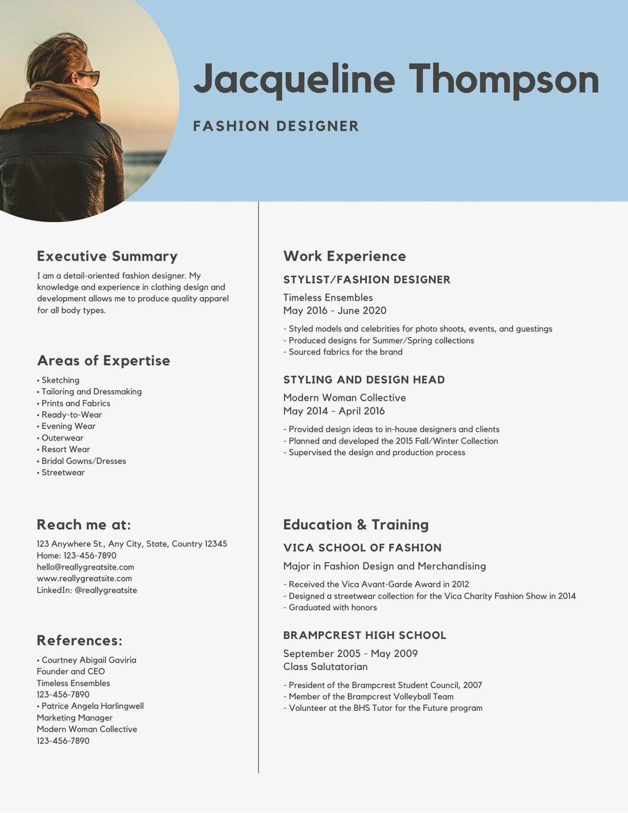 Design Templates Paper Professional Modern Resume Template For Pages 