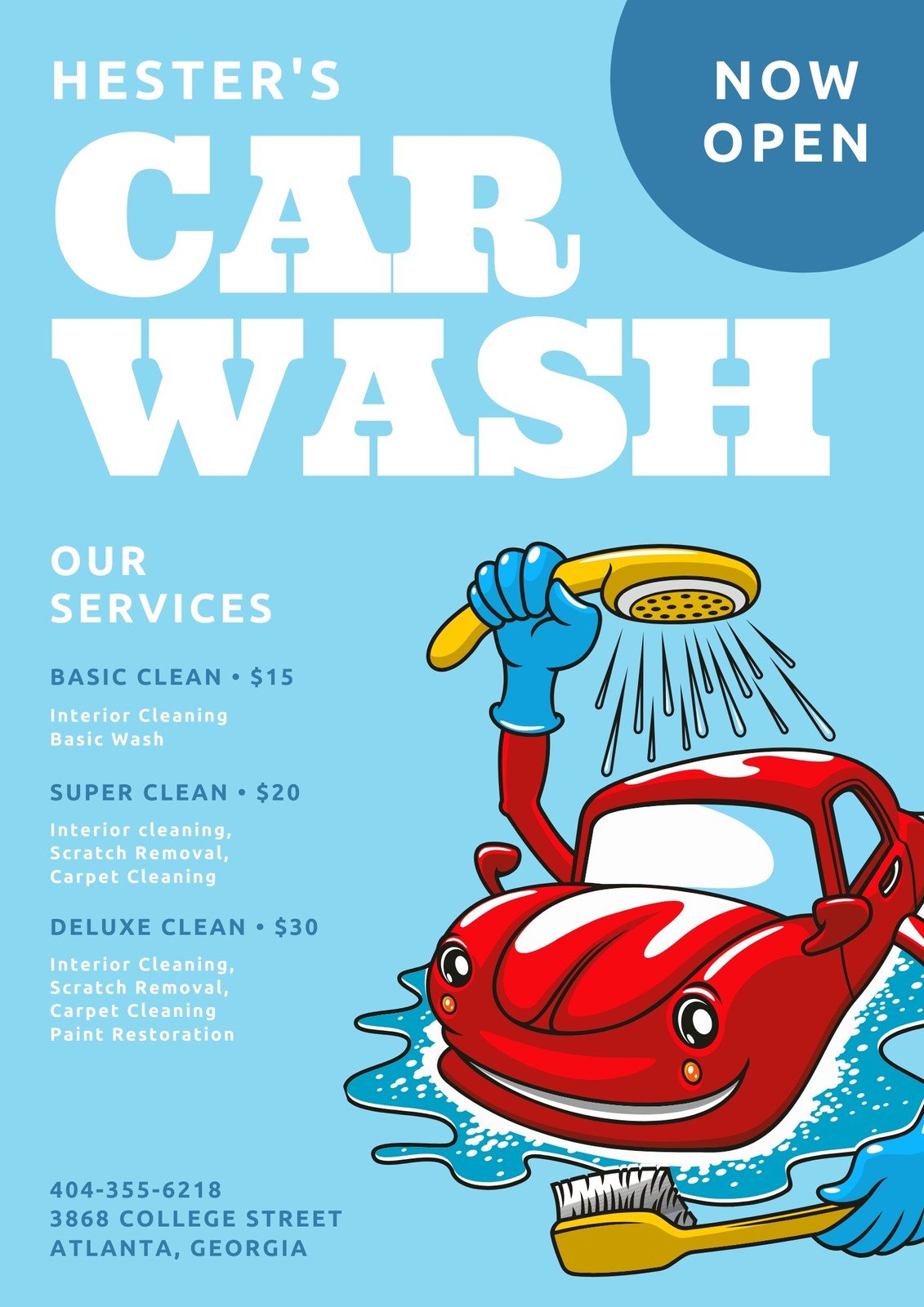 Free printable, customizable car wash poster templates | Canva