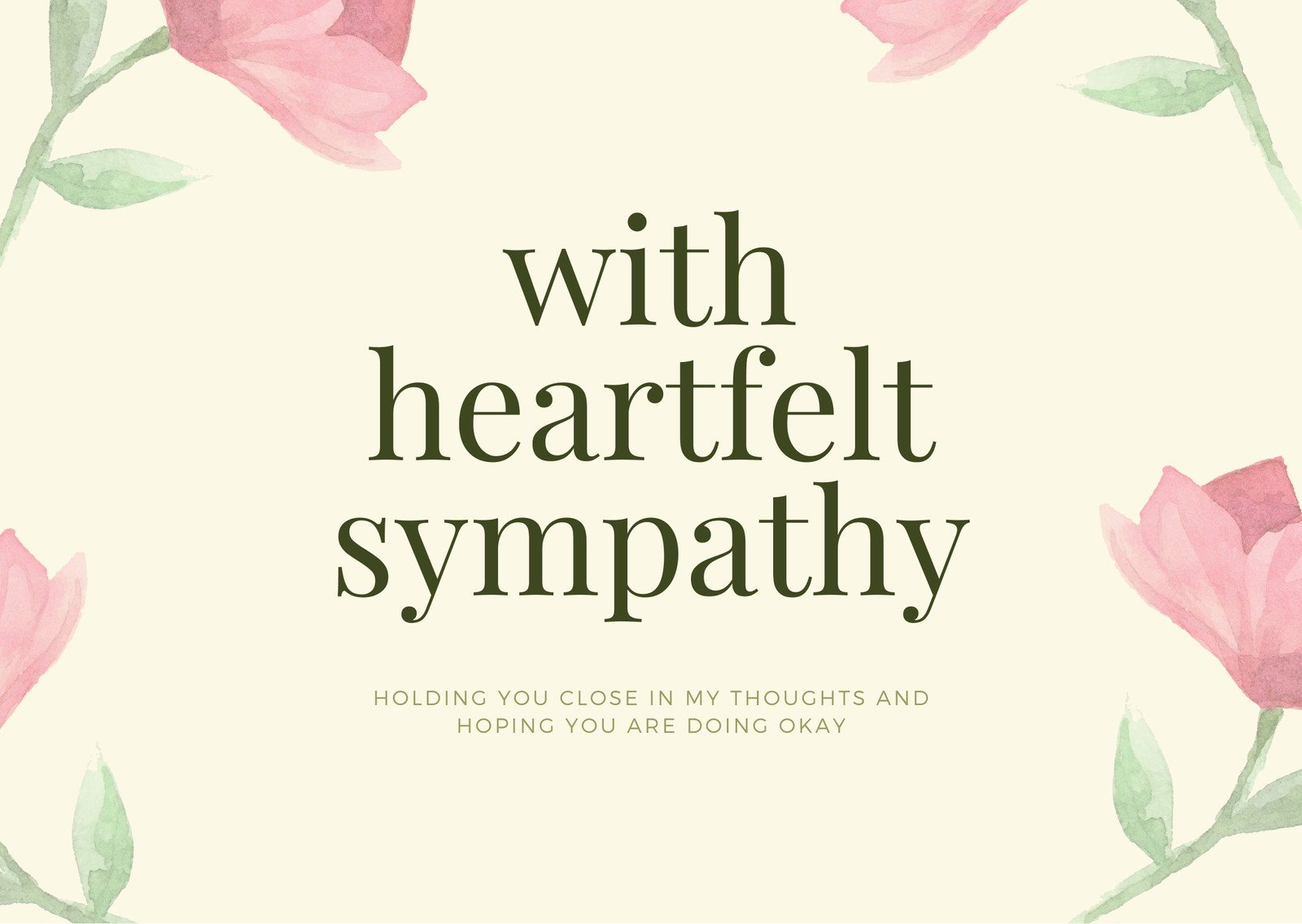 Free Printable Sympathy Card Templates To Customize Canva