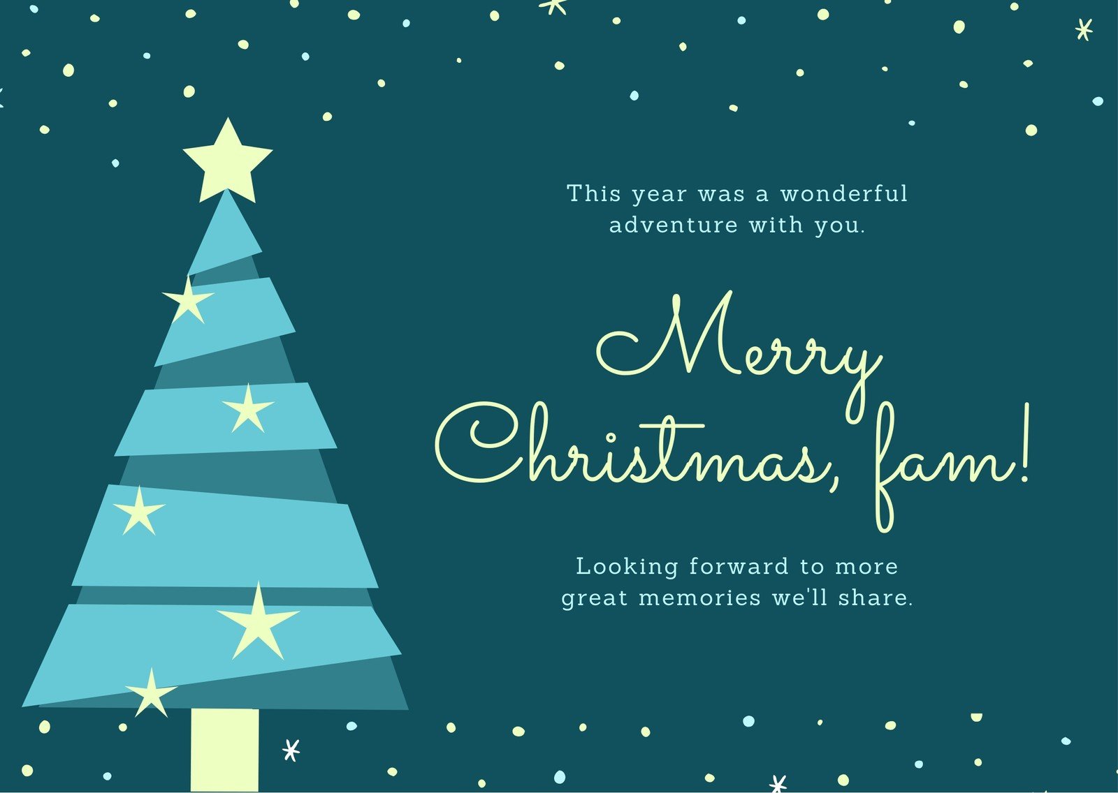 Free custom printable Christmas thank you card templates  Canva In Christmas Thank You Card Templates Free
