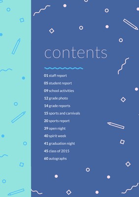 Page 2 - Free and customizable table of contents templates | Canva