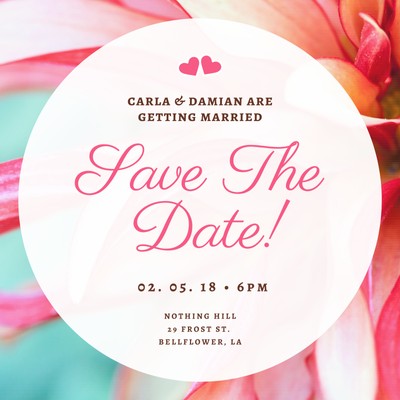 Free Printable Custom Save The Date Invitation Templates Canva