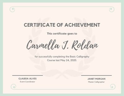Achievement Certificate Template Word from marketplace.canva.com