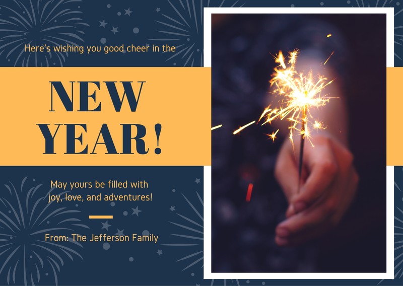 Page 2 - Free printable, customizable New Year card templates | Canva