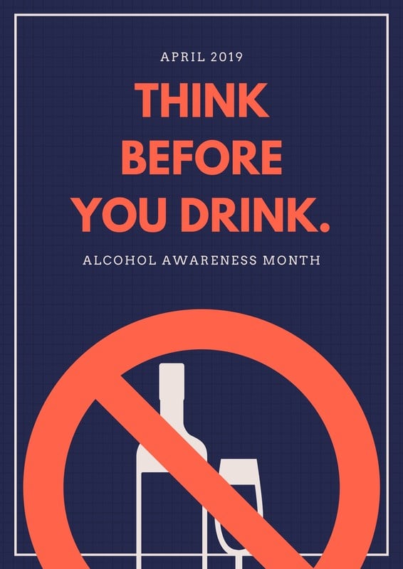 Free custom printable alcohol awareness poster templates Canva