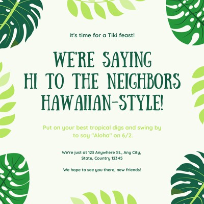Free Hawaiian Party Invitations Templates to customize | Canva