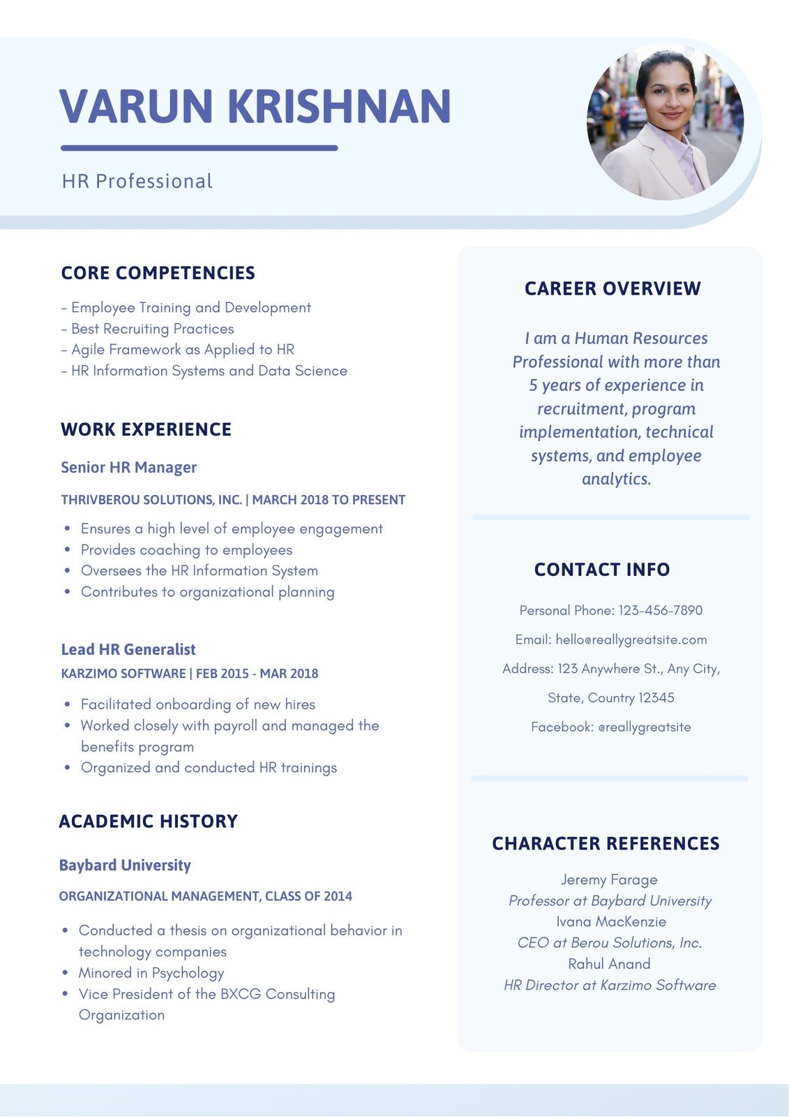 free professional resume templates with color