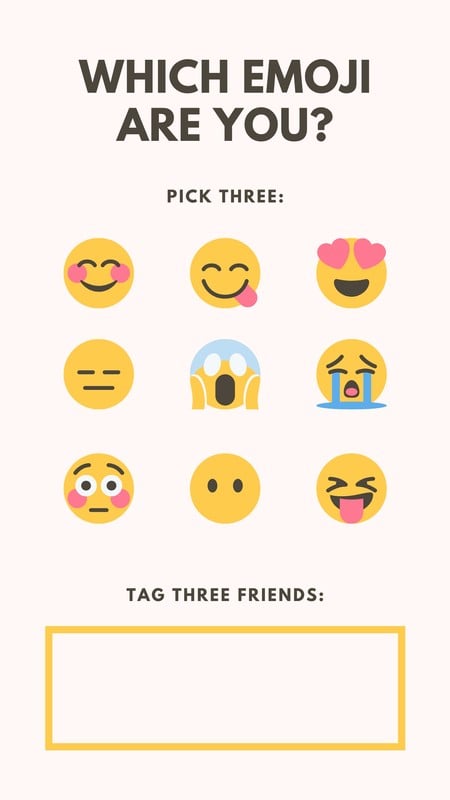 Black And Yellow Emoji Encircle Images Interactive Instagram Story