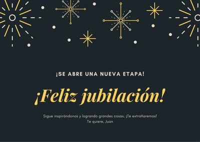 Feliz Jubilacion Happy Retirement in Spanish Banner