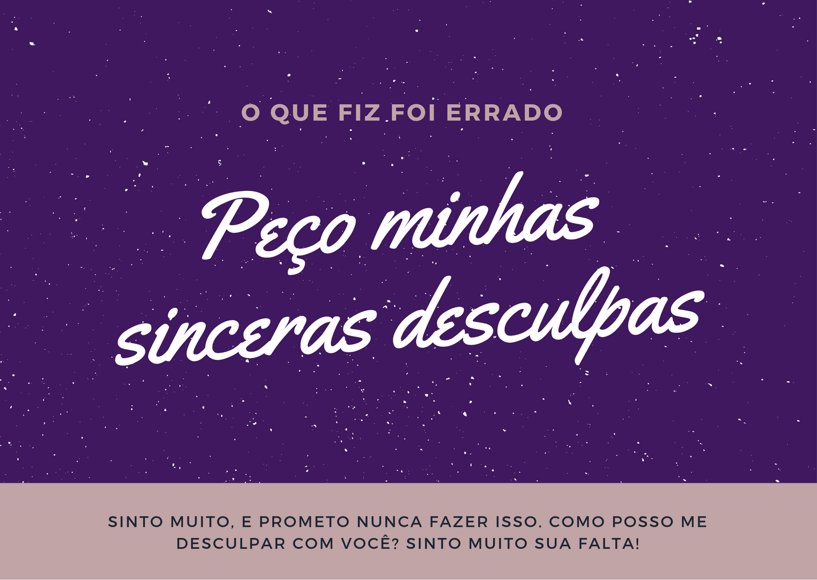 Crie Um Cartão De Desculpas Personalizado Canva 8334