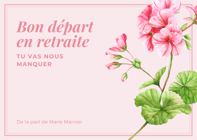 Cartes De Depart A La Retraite A Personnaliser Canva