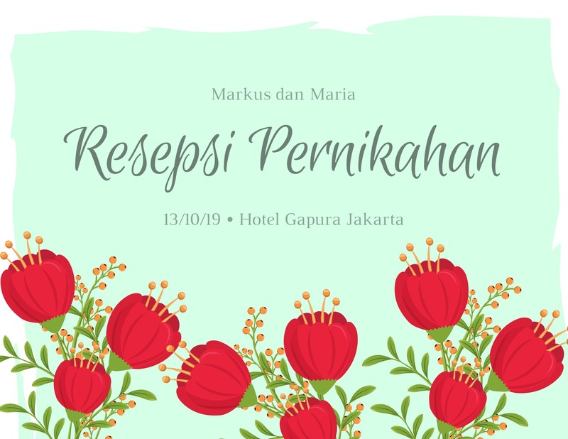 Contoh Kartu Ucapan Pernikahan Canva