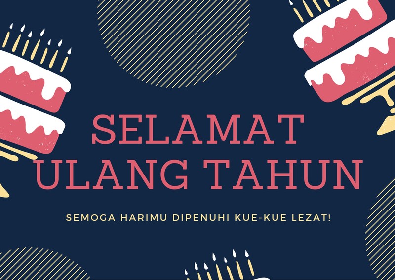 Contoh Kartu Ulang Tahun Berbagai Tema Canva