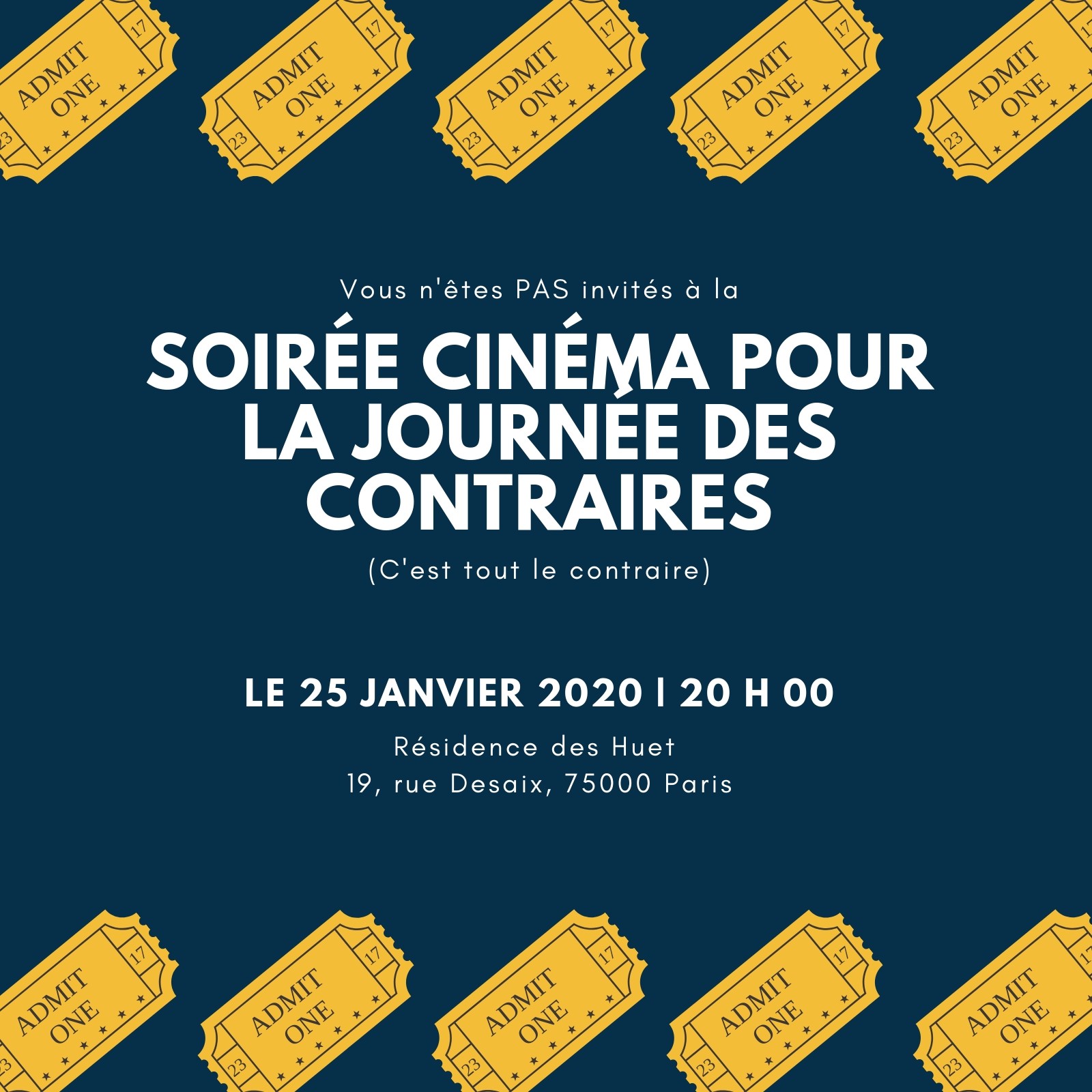 Invitations A Une Soiree Film Les Plus Beaux Modeles Canva