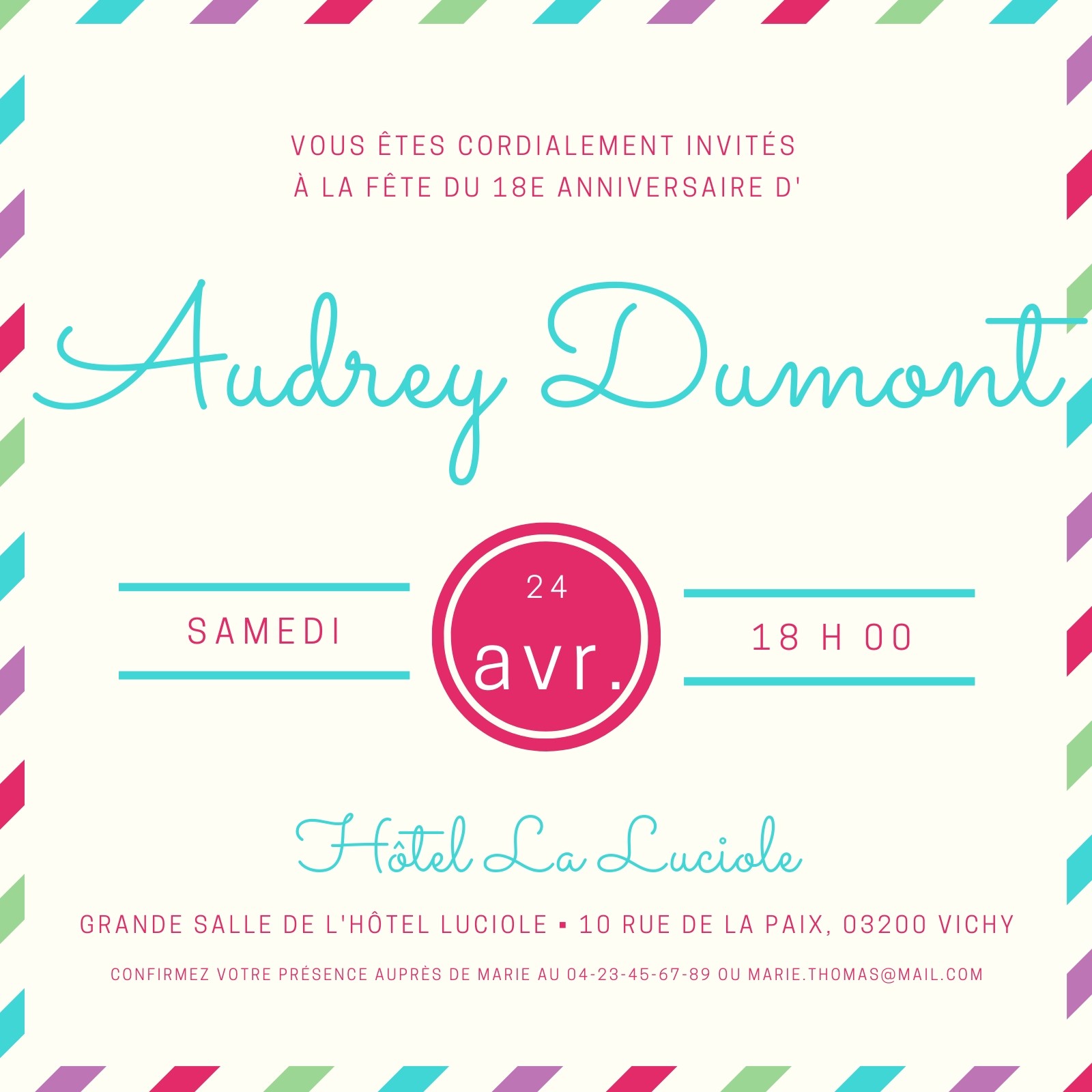 Page 3 Carte D Invitation Anniversaire 12 Modeles Gratuits Canva