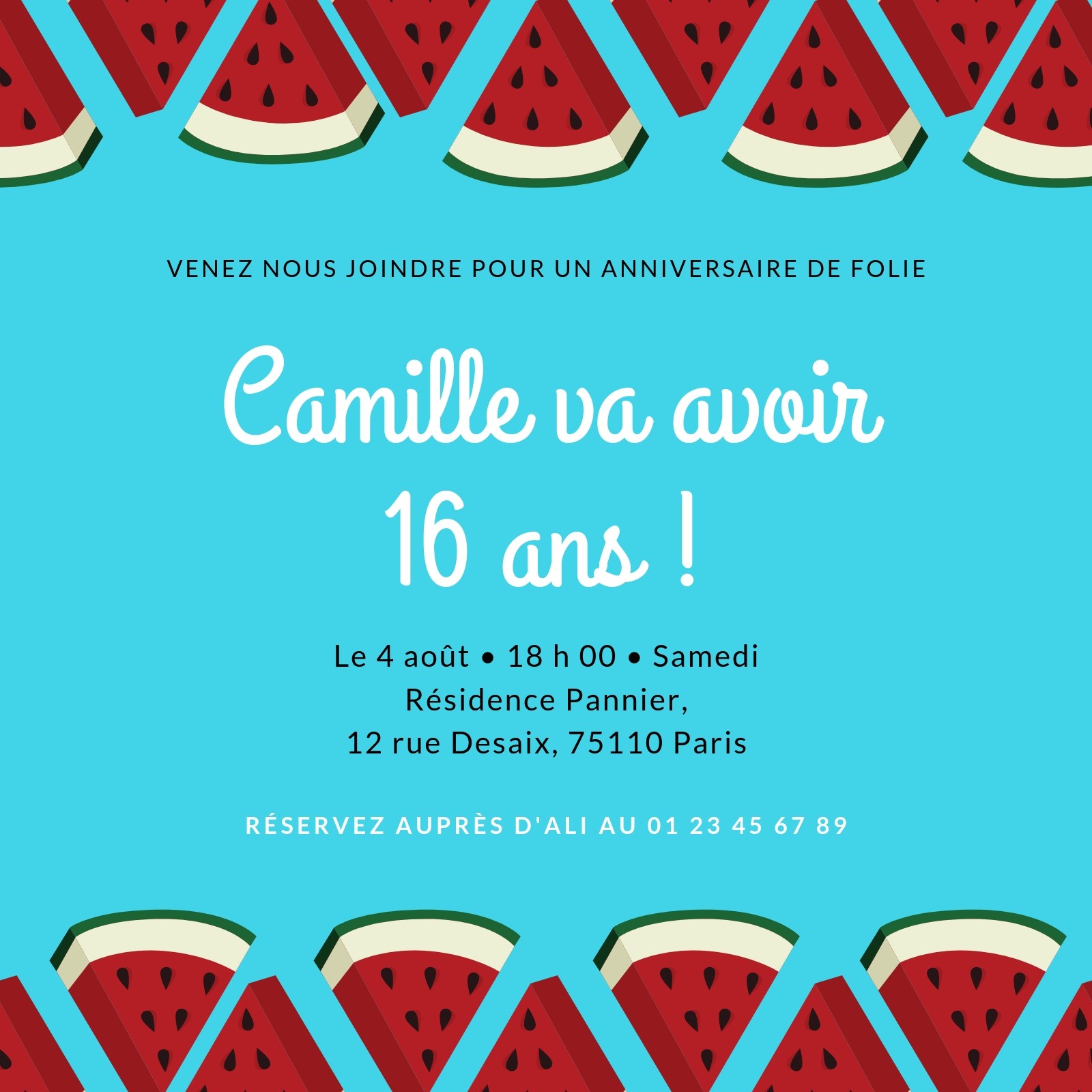 Page 15 Carte D Invitation Anniversaire 12 Modeles Gratuits Canva