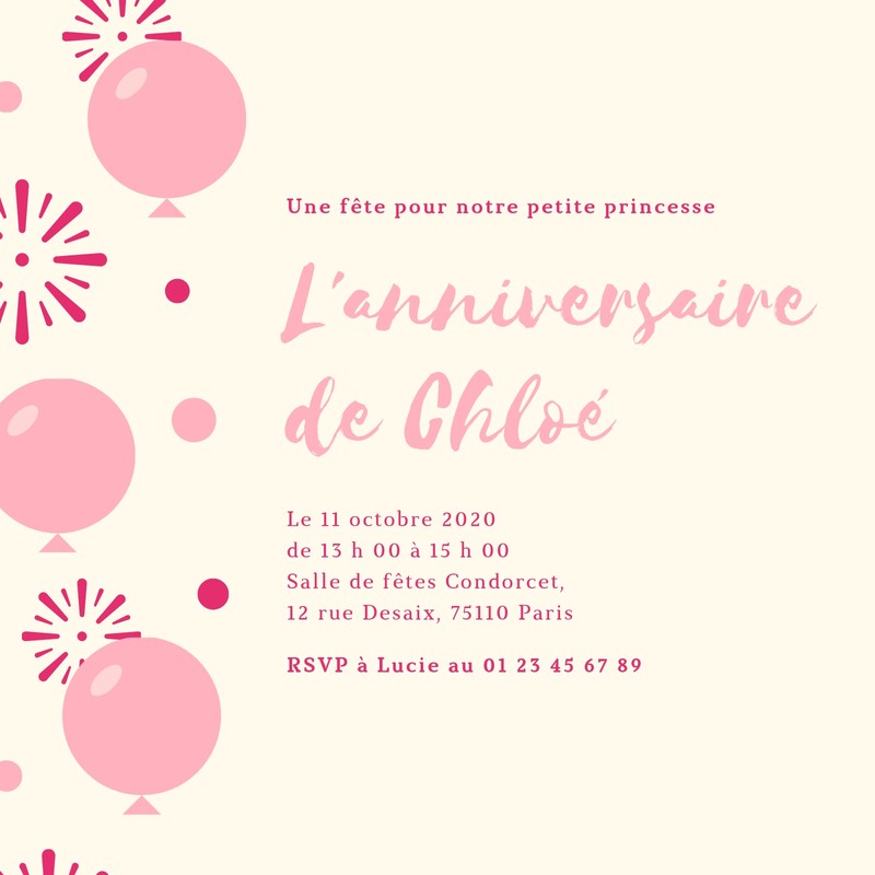 Carte d'invitation anniversaire : 1283 modèles gratuits | Canva