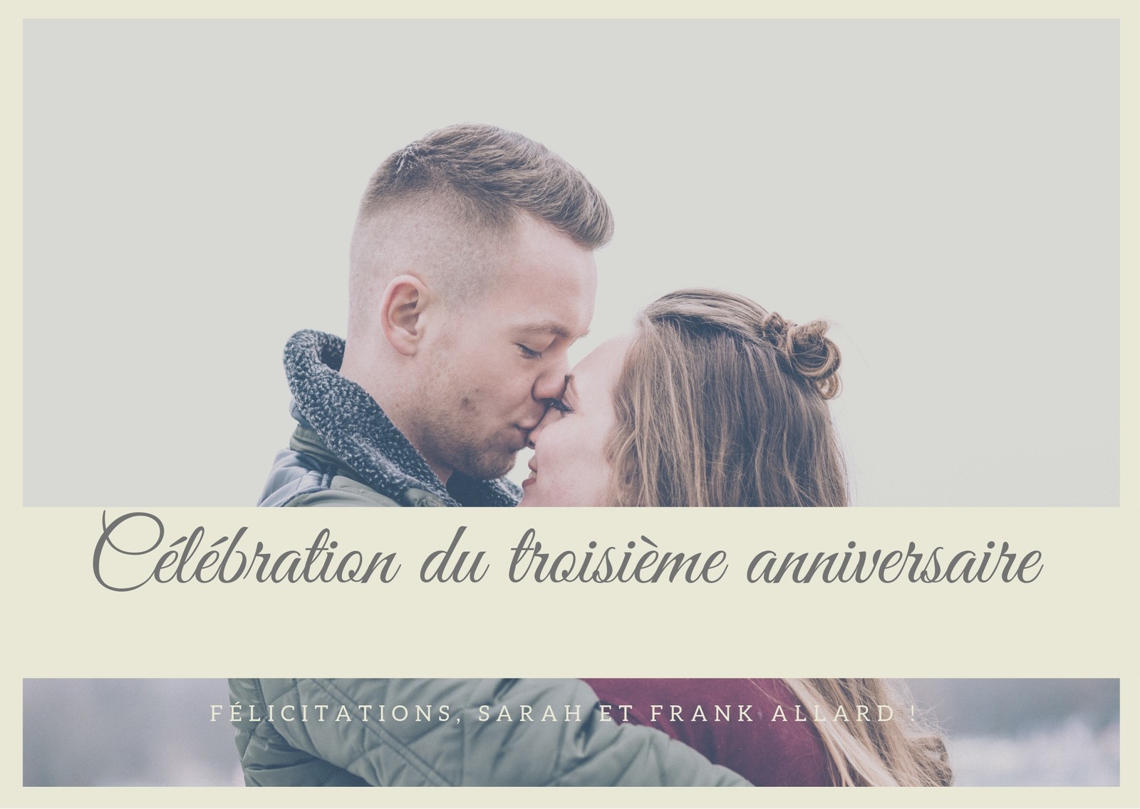 Cartes D Anniversaire De Mariage Gratuites A Personnaliser Canva