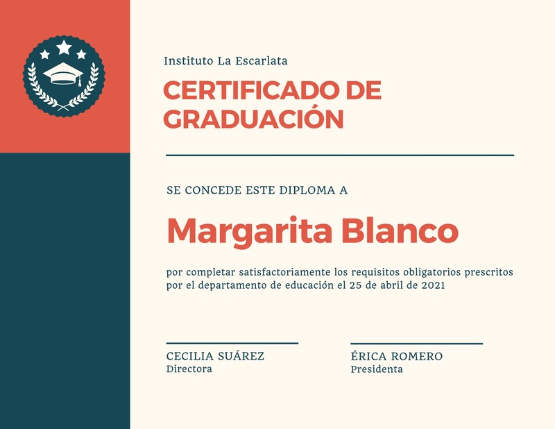 Plantillas De Certificados Escolares Editables Online Canva