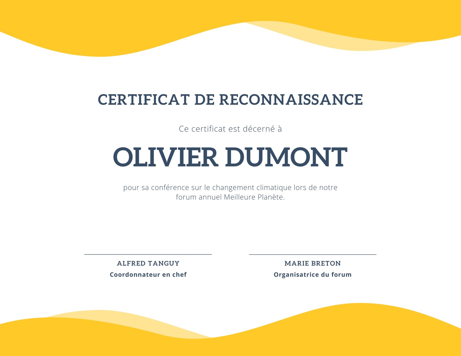 Certificat de reconnaissance diplôme modèles gratuits Canva