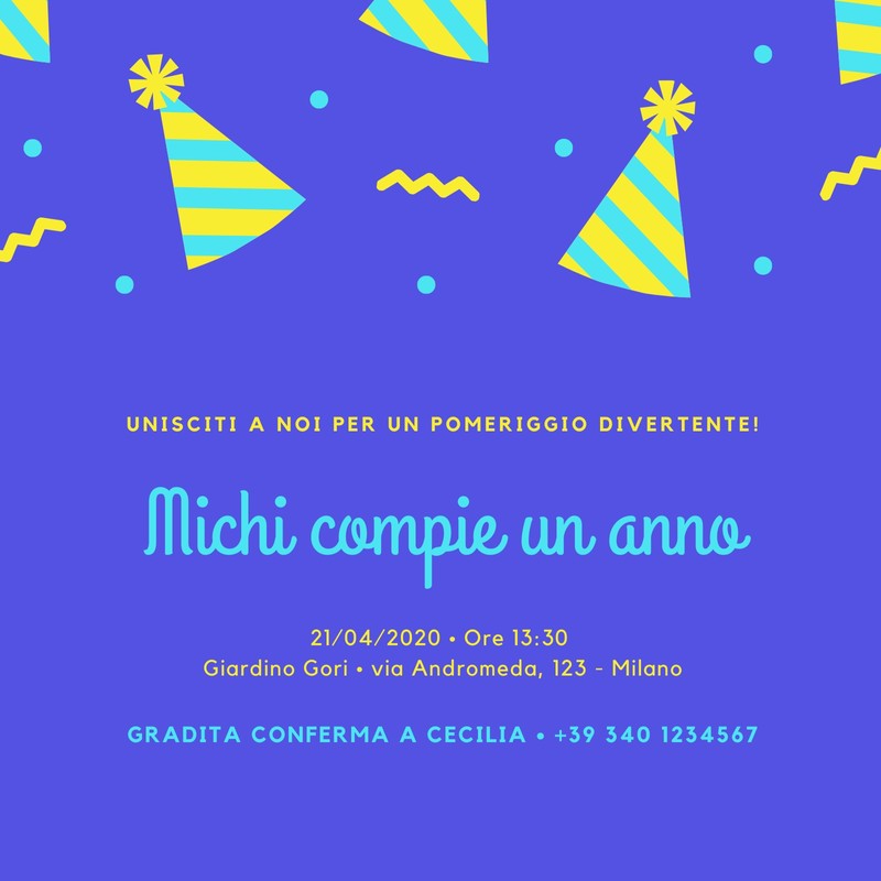 Inviti Compleanno 1 Anno Bambini E Bambine: Modelli