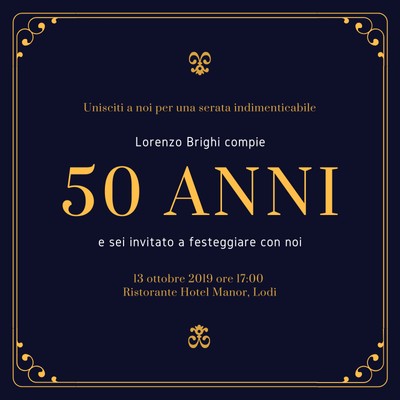 Compleanno di 50 anni -  Italia