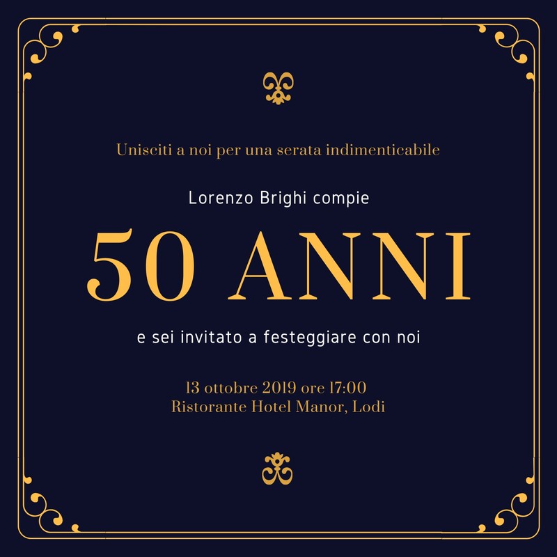 Inviti Compleanno 50 Anni: Modelli Personalizzati