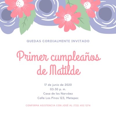 Plantillas De Invitaciones Del Cumpleaos Editables Canva