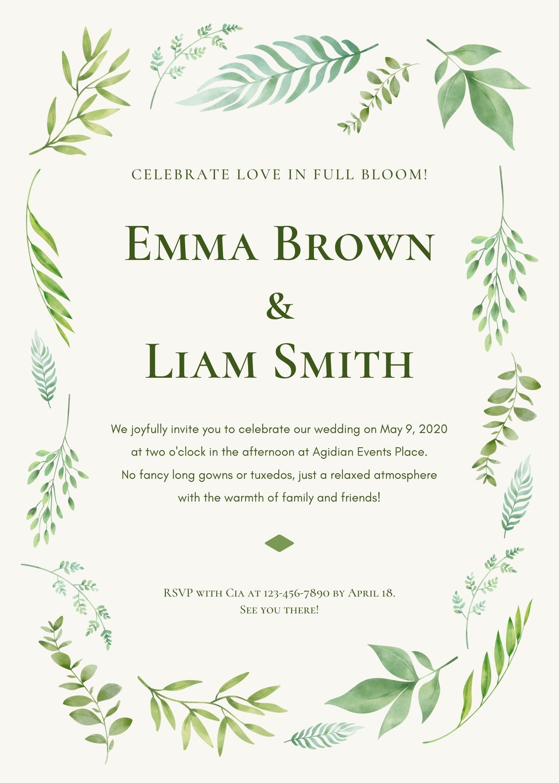 Printable Wedding Invitation Template Wedding invitation Download Edit w Canva Printable Editable Wedding Invitation Template