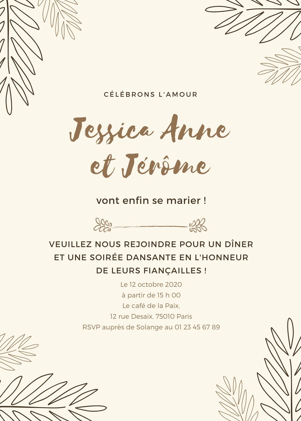 Carton d'invitation Amour - Le faire-part Français.fr