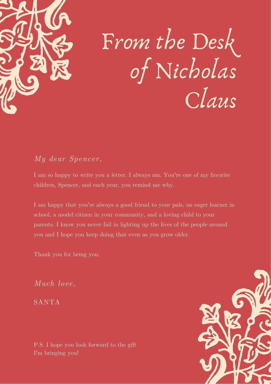 Amazoncom North Pole Letters Personalized Christmas Letter from Santa  Claus  Custom Letter from Santa for Kids Mailed to Your Child from The  North Pole  Home  Kitchen