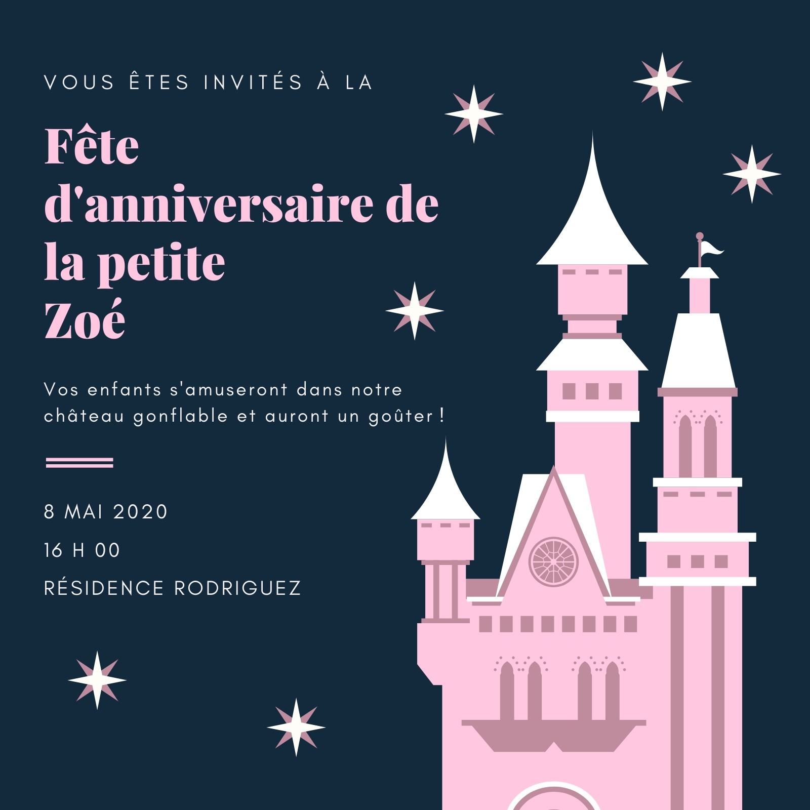 Page 3 Carte D Invitation Anniversaire 12 Modeles Gratuits Canva